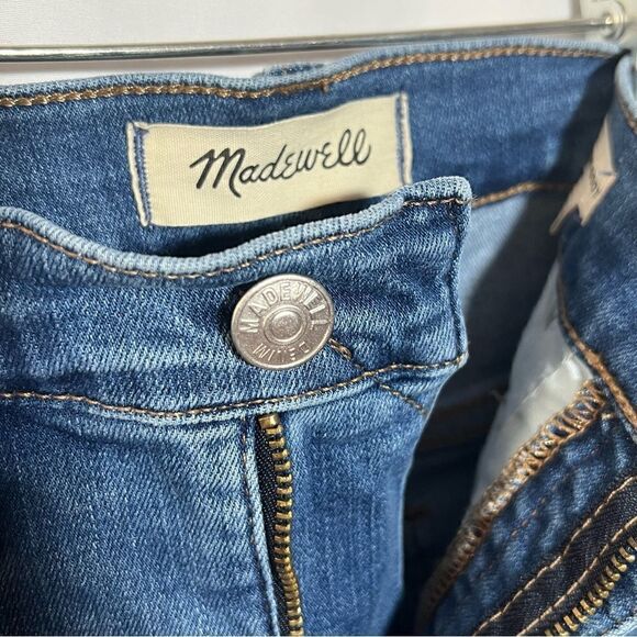 Madewell Cali Demi-Boot Raw Hem Blue Jeans 25 - Picture 2 of 8
